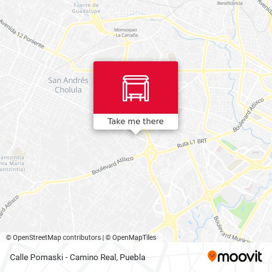 Calle Pomaski - Camino Real map