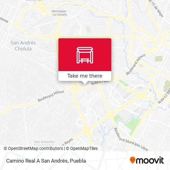 Camino Real A San Andrés map