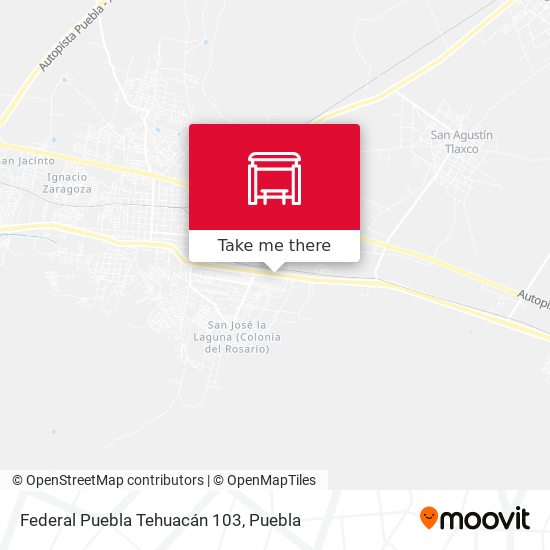 Federal Puebla Tehuacán 103 map