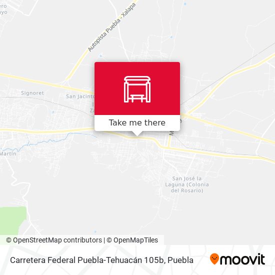Mapa de Carretera Federal Puebla-Tehuacán 105b