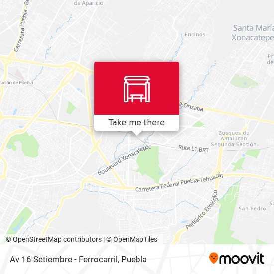 Av 16 Setiembre - Ferrocarril map