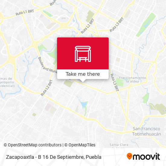 Zacapoaxtla - B 16 De Septiembre map