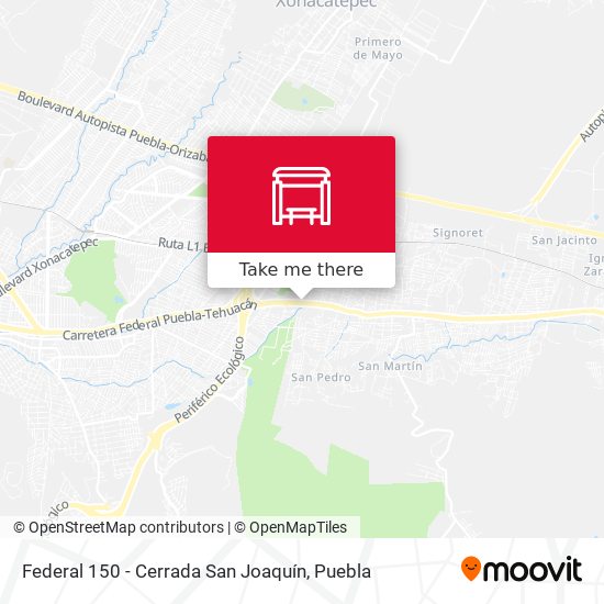 Federal 150 - Cerrada San Joaquín map