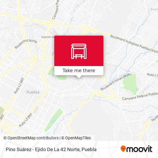 Pino Suárez - Ejido De La 42 Norte map