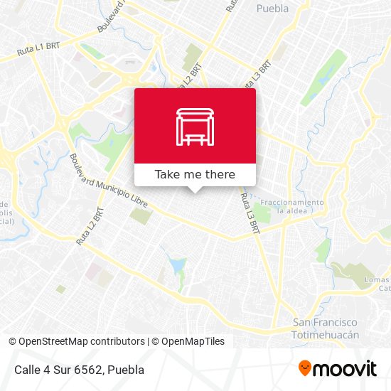 Mapa de Calle 4 Sur 6562