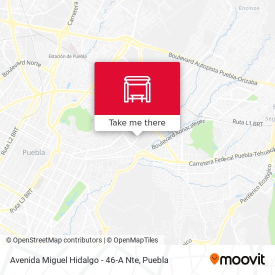 Avenida Miguel Hidalgo - 46-A Nte map