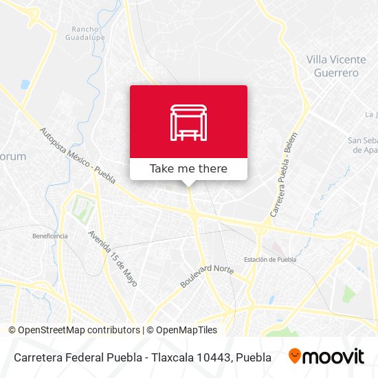 Carretera Federal Puebla - Tlaxcala 10443 map