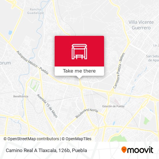Camino Real A Tlaxcala, 126b map