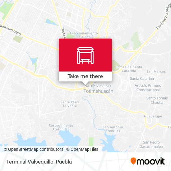 Mapa de Terminal Valsequillo