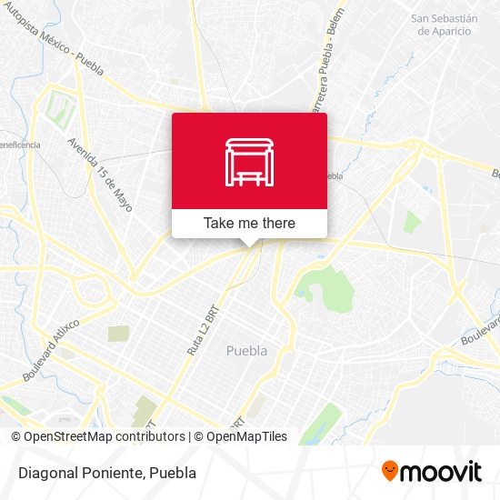 Mapa de Diagonal Poniente