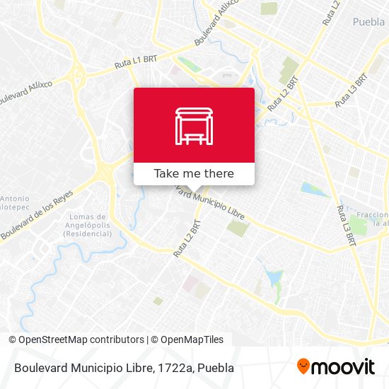 Boulevard Municipio Libre, 1722a map