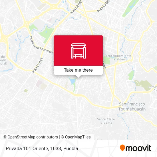 Privada 101 Oriente, 1033 map