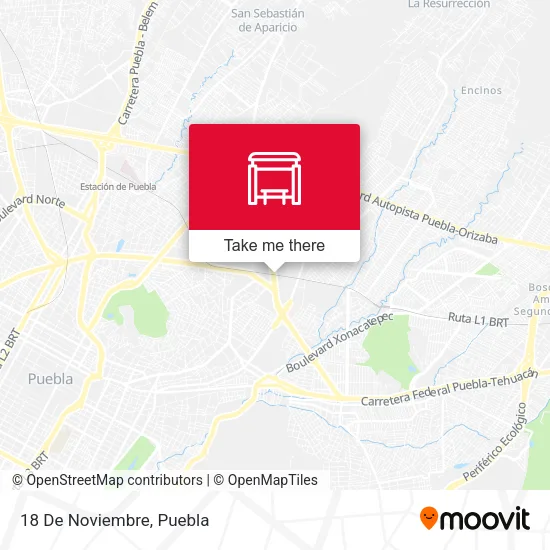 18 De Noviembre map
