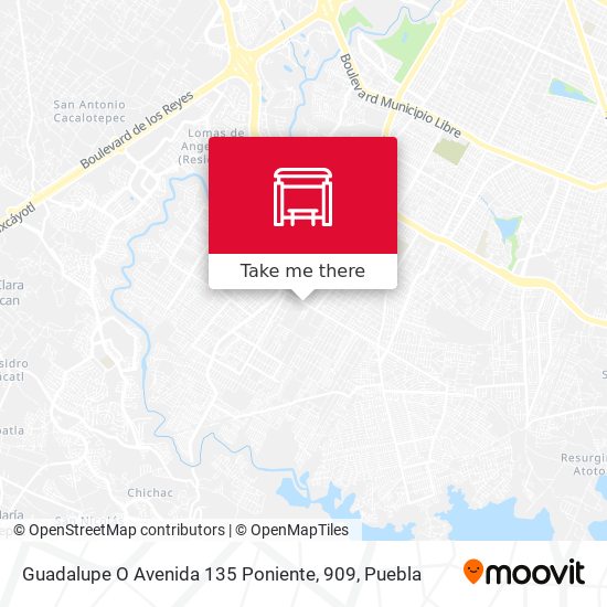 Mapa de Guadalupe O Avenida 135 Poniente, 909