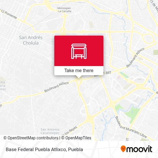 Base Federal Puebla Atlixco map