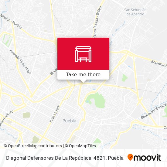 Mapa de Diagonal Defensores De La República, 4821