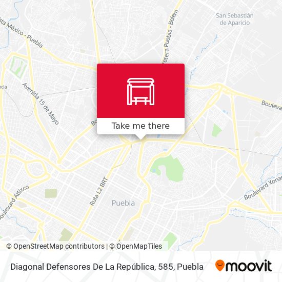 Diagonal Defensores De La República, 585 map