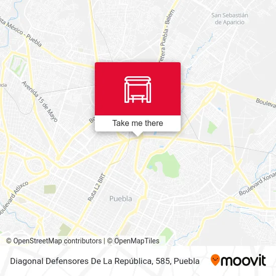 Diagonal Defensores De La República, 585 map