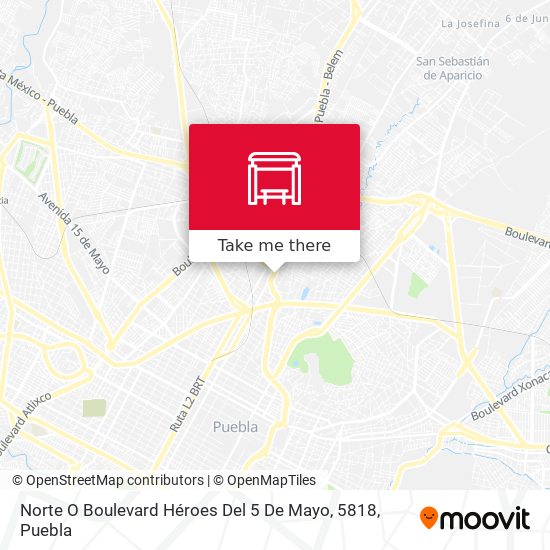 Mapa de Norte O Boulevard Héroes Del 5 De Mayo, 5818