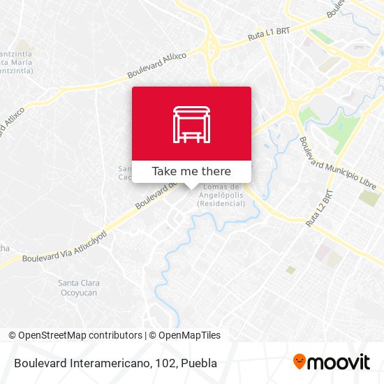 Boulevard Interamericano, 102 map
