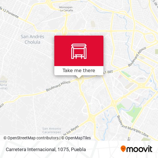 Carretera Internacional, 1075 map