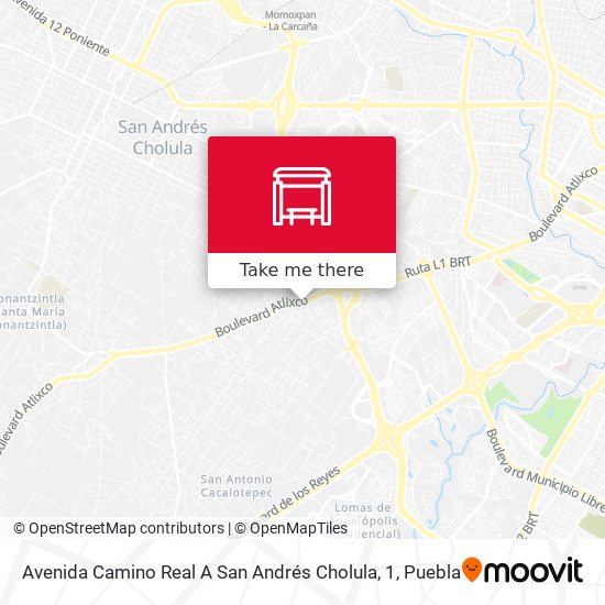 Avenida Camino Real A San Andrés Cholula, 1 map