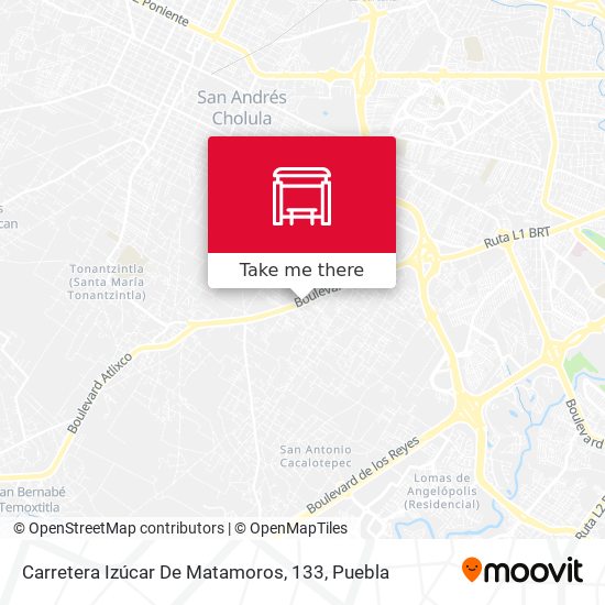 Mapa de Carretera Izúcar De Matamoros, 133