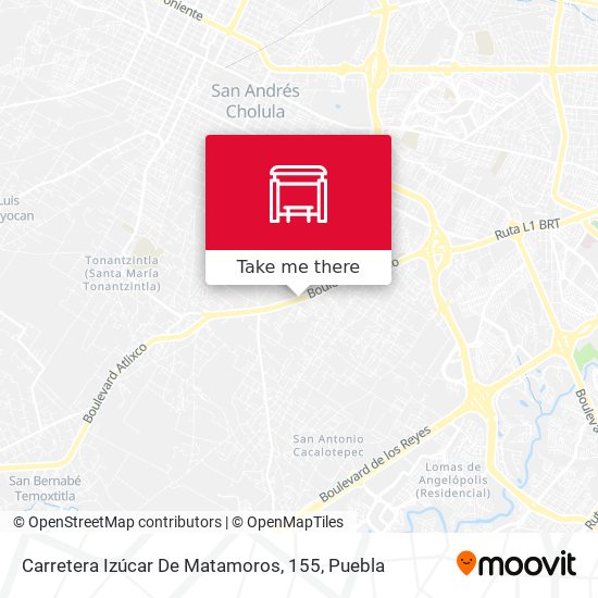 Mapa de Carretera Izúcar De Matamoros, 155
