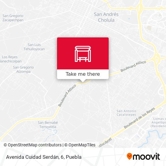 Avenida Cuidad Serdán, 6 map