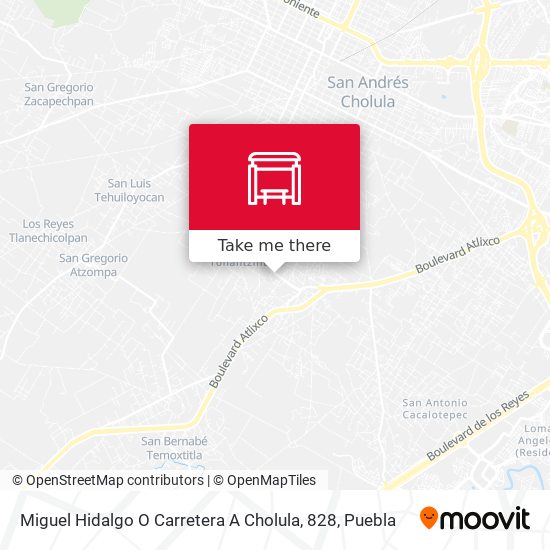Mapa de Miguel Hidalgo O Carretera A Cholula, 828