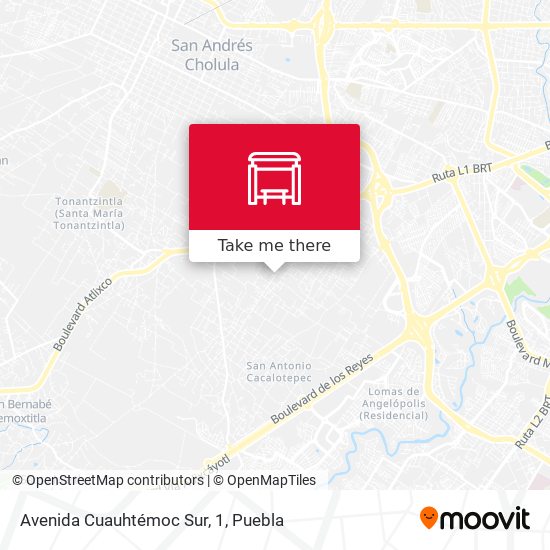 Avenida Cuauhtémoc Sur, 1 map