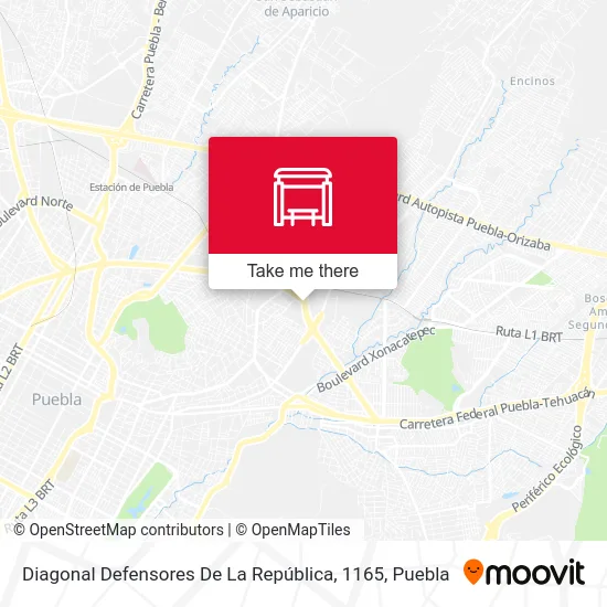 Diagonal Defensores De La República, 1165 map