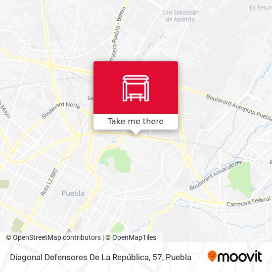 Mapa de Diagonal Defensores De La República, 57