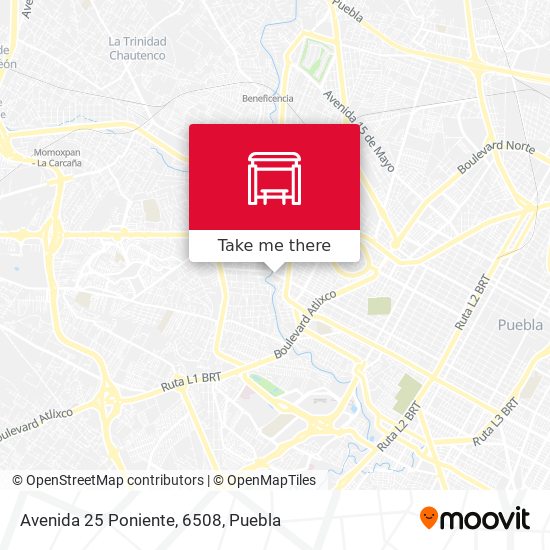 Avenida 25 Poniente, 6508 map
