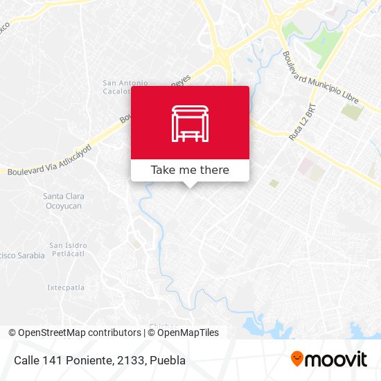 Mapa de Calle 141 Poniente, 2133