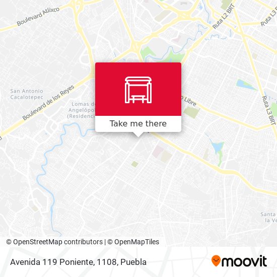 Mapa de Avenida 119 Poniente, 1108
