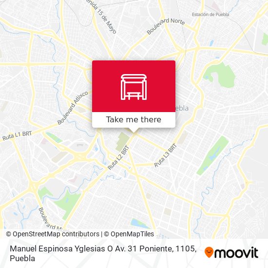 Mapa de Manuel Espinosa Yglesias O Av. 31 Poniente, 1105