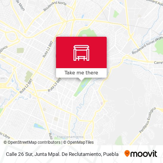 Calle 26 Sur, Junta Mpal. De Reclutamiento map