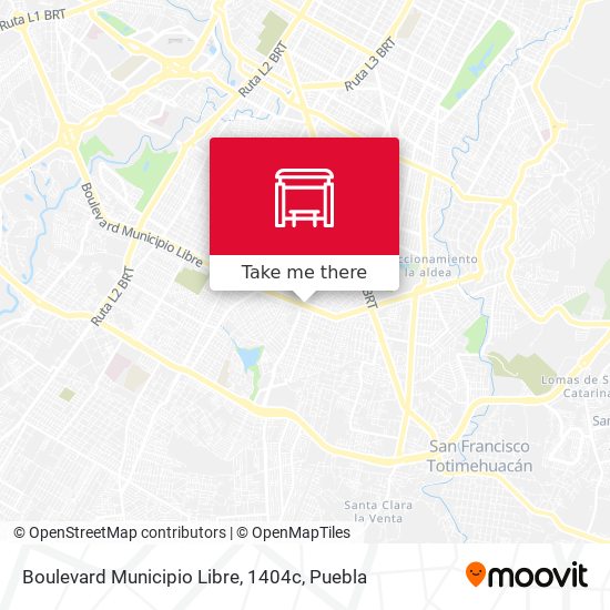 Mapa de Boulevard Municipio Libre, 1404c