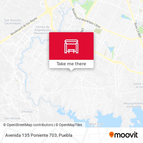 Mapa de Avenida 135 Poniente 703