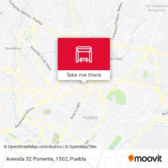 Avenida 32 Poniente, 1502 map
