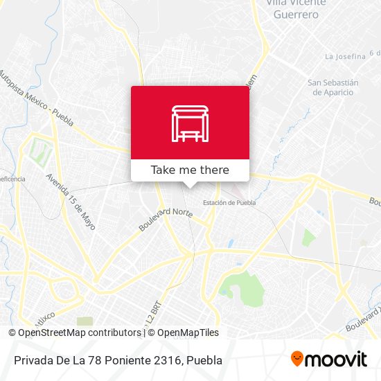 Privada De La 78 Poniente 2316 map