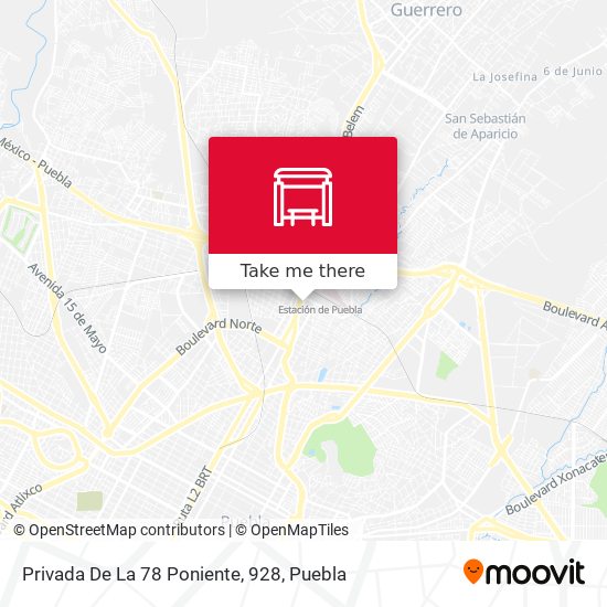 Privada De La 78 Poniente, 928 map