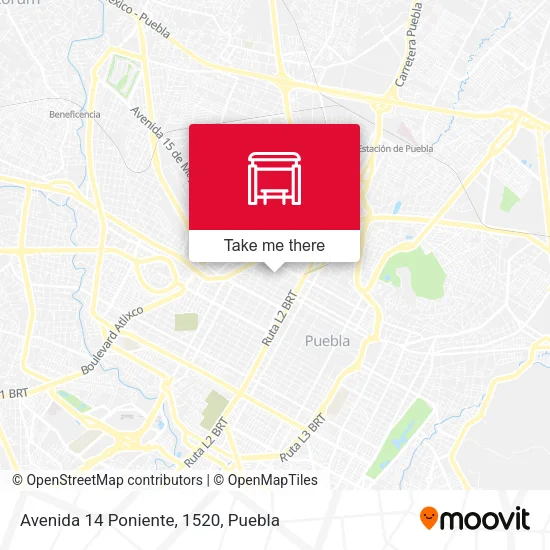 Avenida 14 Poniente, 1520 map