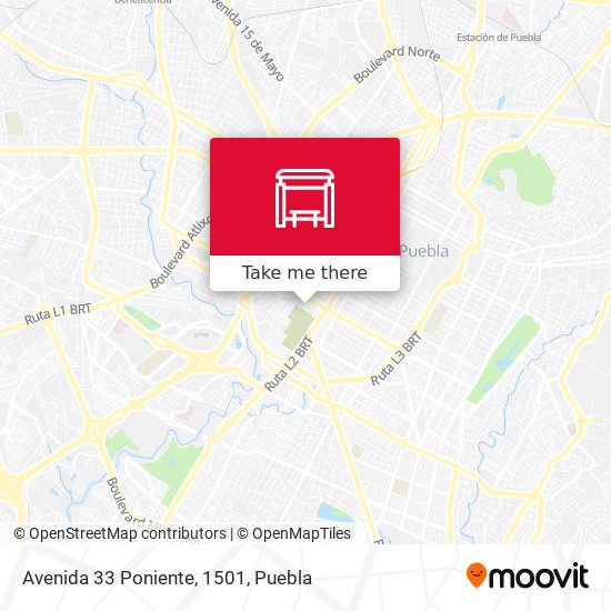 Avenida 33 Poniente, 1501 map