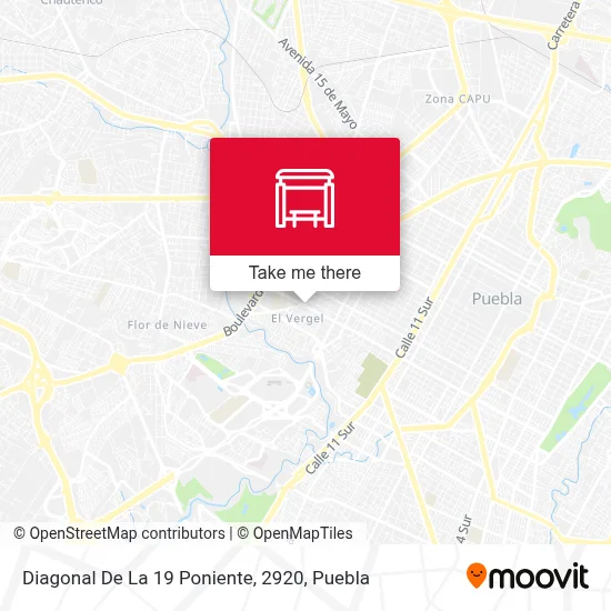 Diagonal De La 19 Poniente, 2920 map