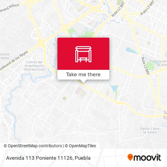 Avenida 113 Poniente 11126 map