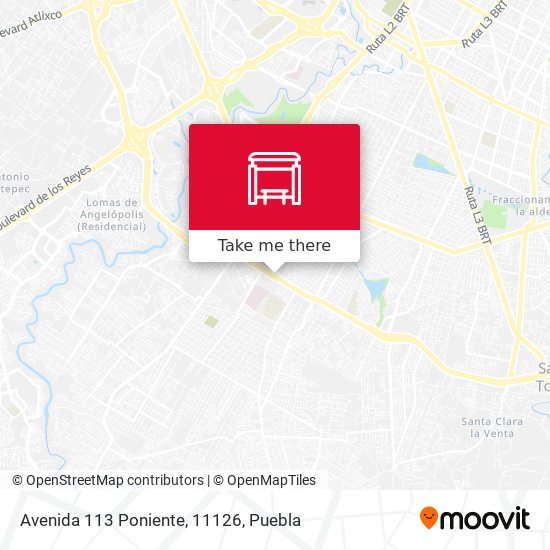 Avenida 113 Poniente, 11126 map