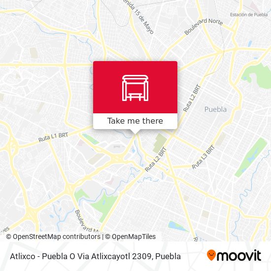 Atlixco - Puebla O Via Atlixcayotl 2309 map