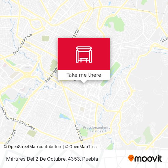 Mapa de Mártires Del 2 De Octubre, 4353